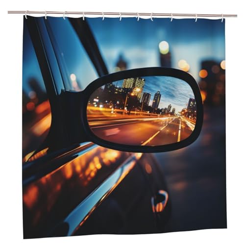 Rideau de douche imperméable moderne en tissu lavable 183x183 cm