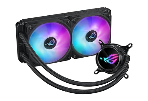 Miniatura 2 de ASUS ROG STRIX LC III 240 ARGB - Refrigerador líquido AiO con bloque de agua giratorio en 360°, bomba Gen7 v2 de Asetek, ventiladores ROG ARGB y más de 10 efectos de iluminación Aura personalizados