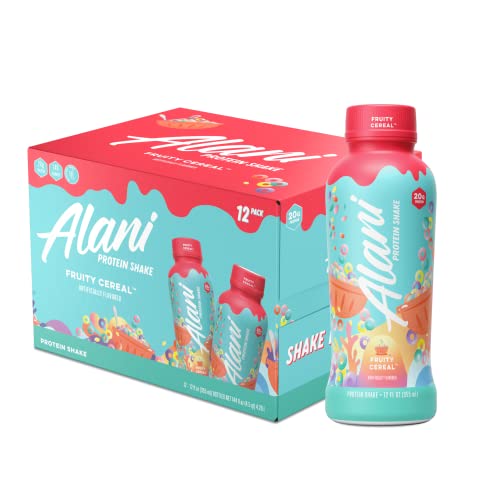 Alani Nu Protein Shake, Ready to Drink, Naturally Flavored, Gluten Free, Only 140 Calories with 20g Protein per 12 Fl Oz bottle (Fruity Cereal, 12 Pack) 1 - image 1
