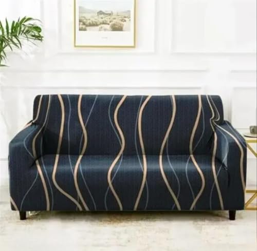 Image of GRATIFY 3 Seater Universal Elastic Sofa Cover | 360 Fully Covered Anti-Slip Washable Couch Cover Protector | 140 GSM Stretch Fit Polyester + Spandex Slipcover (180-230cm /SC-011-03)