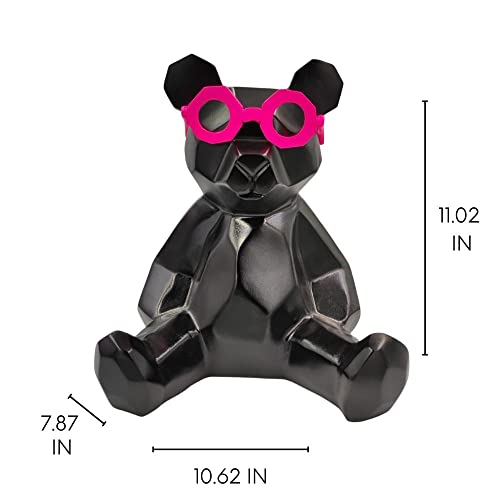 Trezna Design Geometric Bear Sculpture with Glasses #TOP29