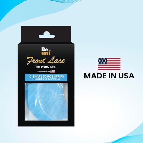 Image of Front Lace tape 36pcs No Shine Wig Tape for Men & Women | Strong Hold 3-4 Weeks | Waterproof Wig Tape for Men | Transparent Hair Patch Tape | Front Hair Patch Adhesive | Pack of (1)