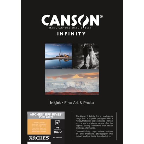 Papier ARCHES Fine Art BFK Rives blanc pur Canson A4 310g pour portfolio et exposition photo
