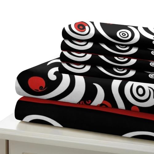 Housse de couette légère en microfibre résistante aux motifs de tourbillons 3D