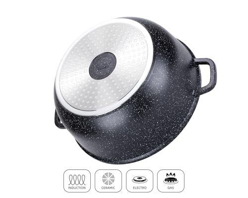 Casseroles induction EliteHoff noir 6 pièces avec couvercle en verre - 5