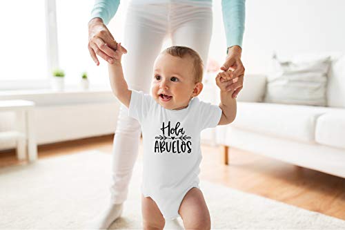 Hola Abuelos - Funny Baby Essentials Bodysuit - Newborn Boy Clothes Baby Girl Romper Outfit2
