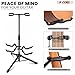 5 CORE Double Guitar Stand Adjustable 25.5