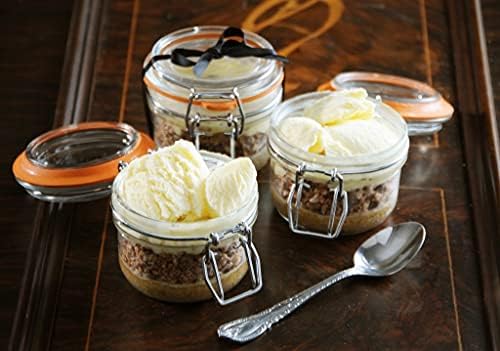 12 x Kilner Clip Top Glass Storage Jar - Round 125ML - Preserving jars