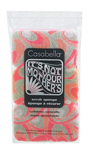 CasabellaCellulose Sponge 4.6 " X 2.75 " X 1 " 3 / Pack Pink
