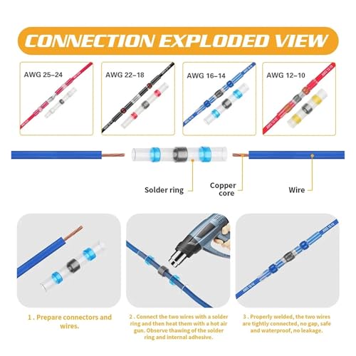 Terminales termorretráctiles aislados contra cables sueltos o cortos 5