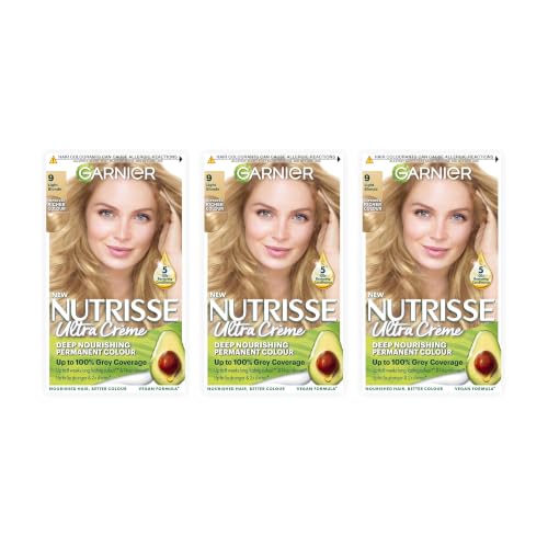 Image of Garnier TRIPLE Nutrisse Permanent Hair Dye - 9 Light Blonde