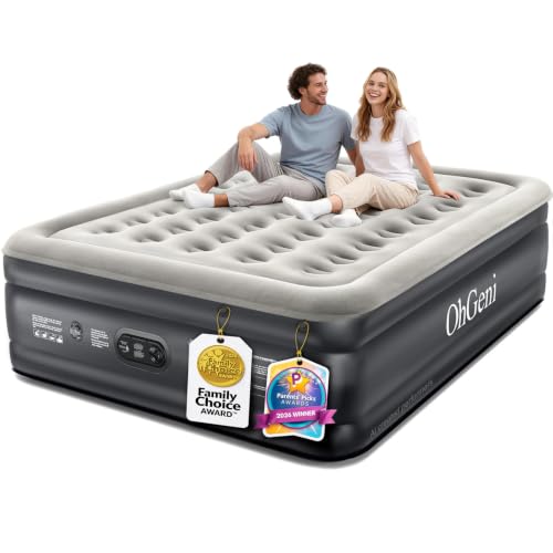 OhGeni Air Mattress Queen with Built in Pump, 18' Raised...