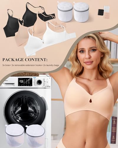 Womens Jelly Wireless Push Up Bras for Women with Support and Lift Seamless Bra No Underwire Full Coverage T Shirt Bra2