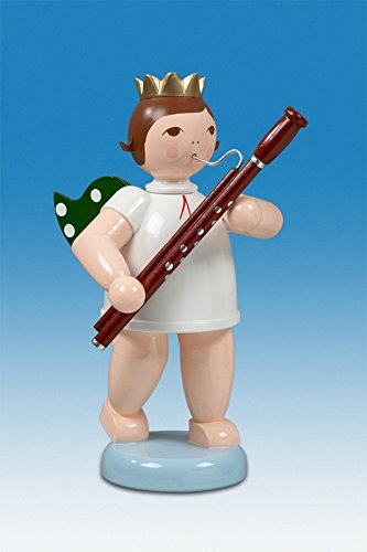 Ange musicien en bois de 22 cm, le cadeau traditionnel des Montagnes Métallifères