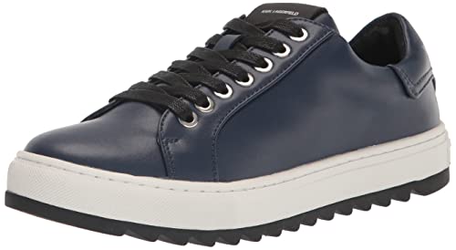 KARL LAGERFELD Men's Leather Two Tone Low Top Sole Sneaker