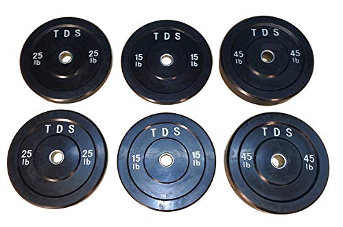 Premium Quality Virgin Pure Rubber Bumper Plate 170lb. set consists of (2) each (15lb, 25lb & 45lb) without any steel plates inside. Specially designed for Crossfit workout and Fitness Training. Placing Steel or cast iron plates inside are only to re