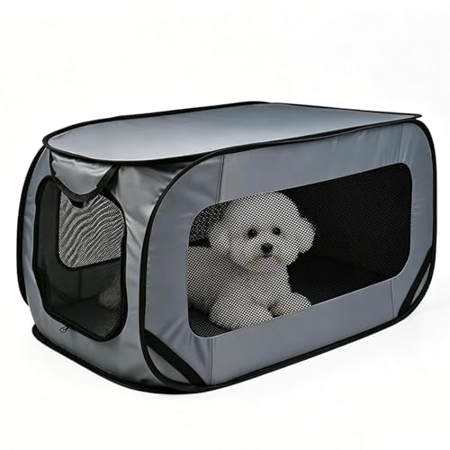 gifyym Jaula para perros – Transportín grande reforzado con animales, jaulas de viaje para cachorros, , tamaño pequeño, mediano, casa, salón, balcón, exterior, viaje, camping, picnic
