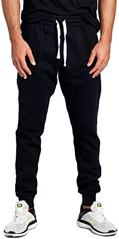 Men's Casual Jogger Sweatpants Basic Fleece Marled Jogger Pant Elastic Waist