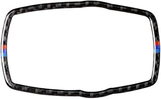 Car Interior Accessories Multimedia Button Frame Cover for BMW, Car Decoration Trims Decal Sticker for F10 F20 F30 F34 F07 F25 F26 F15 F16 Interior Sticker (Red-Blue)