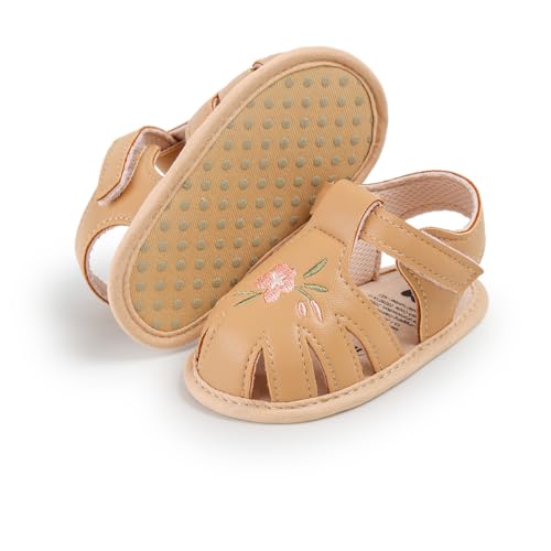 Image of Infant Baby Girls Boys Summer Sandals Premium Unisex Non Slip Rubber Soft Sole Breathable Toddler First Walker Outdoor Beach Shoes