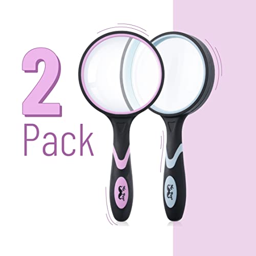 Mr. Pen MGNF20M139 Magnifying Glass, 2 Pack, 10X Magnifier, 75Mm Glass Lens, Magnifying Glass For Kids And Adults, Handheld Magnifying Glass, Magnifier For Reading, Magnifying Glasses thumb #1