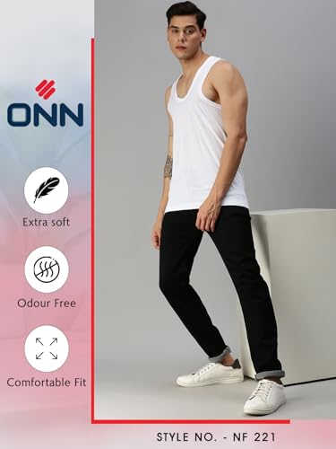 Image of ONN Men's Cotton Vest (Pack of 3)
