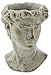 The Bridge Collection Antique Style Old World Greek Statue Head Cement Face Planter Pot