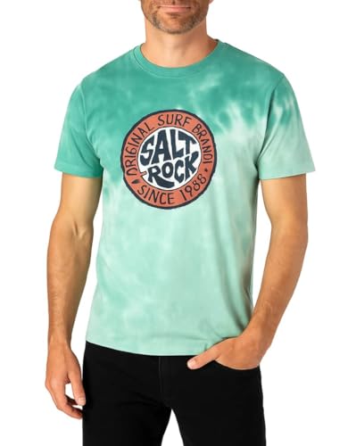 T-shirt original SR Saltrock vert effet Tie Dye au design unique pour homme