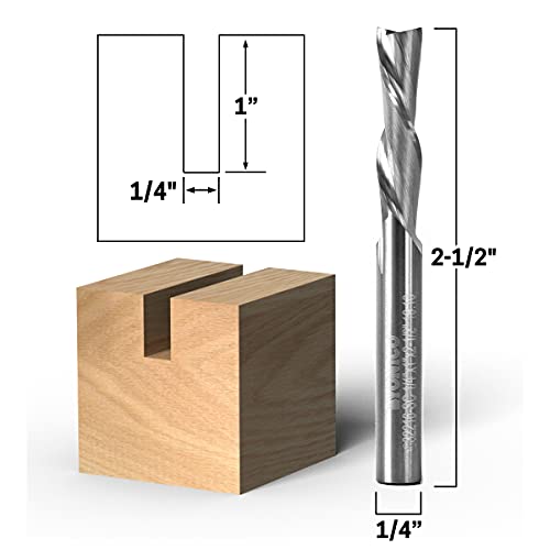 Image of YONICO CNC Endmill Router Bit Solid Carbide 1 /4-Inch & 1 /2-Inch Shank 14804