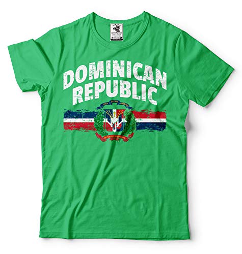 Silk Road Tees Dominican Republic Shirt Republica Dominicana Tee Shirt Large Green