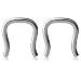 Ruifan Pair of 316L Surgical Steel U-Shaped & Staple Nose Septum Hanger Retainer Nose Ring 14g