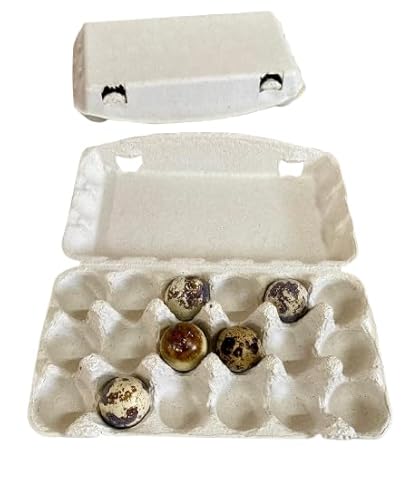 50 Contenitori Portauova Bianchi per Uova di Quaglia da 18 Uova in Cartone. Cartoni per Uova di Quaglia, Riciclabili e Biodegradabili.