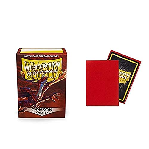Image of Dragon Shield Matte Crimson Standard Size 100 ct Card Sleeves Individual Pack