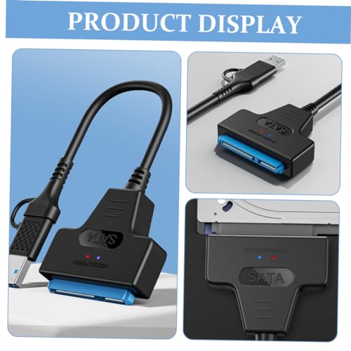 Transferencia de datos rápida con el cable convertidor Tipo C a Serial Ata Angoily USB 3.0 negro 7