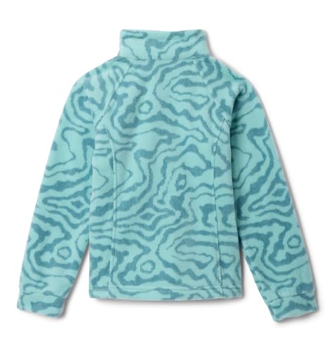 Image of Columbia Youth Girls Benton Springs II Printed Fleece Jacket, Spray Topoglitch Tonal, Large