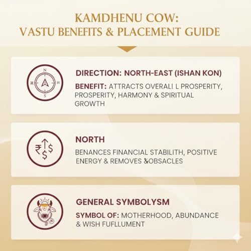 Image of White Kamdhenu Cow with Calf Idol 19cm Marble Finish Handcrafted Polyresin Showpiece Temple Decor Holy Cow Statue Murti for Home Office