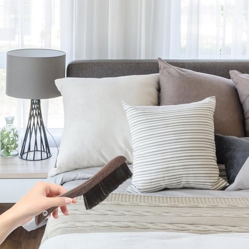 Escoba de mano de madera con pelo de caballo para teclados 5