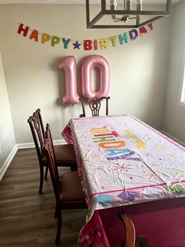 Image of 1 Balloon Numbers Birthday Decorations, 40In Pearl Pink Balloons for Party | Eye-catching Appearance, Perfect Decorative Centerpieces, Convenient Self-sealing Structure, Widely for Various Occasions