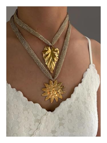 Stainless Steel Pendant Knitted Mesh Belt Chain4