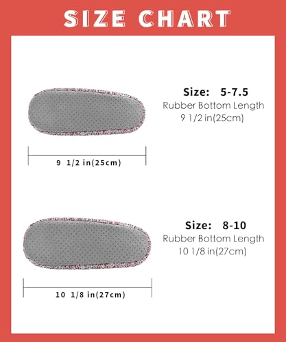 Image of DICUIRD Womens Cozy&Warm Soft Sole Slipper Socks with Grippers-Girls Teddy Fleece Indoor Slipper with Non-skid Bottoms