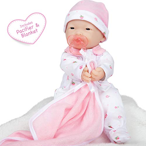 JC Toys Berenguer 11" Asian La Baby Doll,Pink Asian - Thumbnail 5