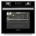 Produktbild optimumX Einbau-Backofen 60 cm BO 6090, 71 L, 9 Funktionen, Digitaler Timer, Versenkbare Drehknöpfe, 2-fach Verglasung, Seitengitter, Heißluft, Umluft Schwarz, 2 Jahre Garantie