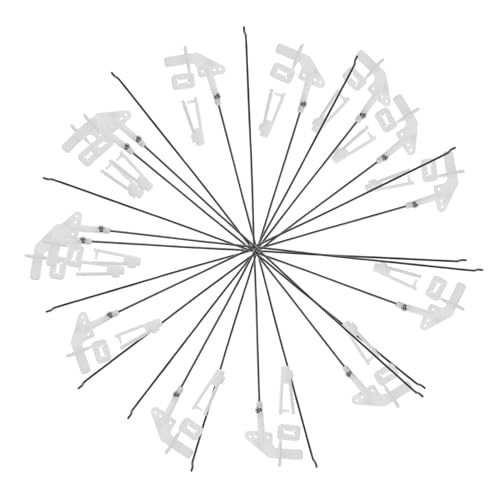 KICHOUSE Rc Airplane Parts Kit 20 Sets of Sturdy Metal Pushrod Connectors for Fixed Wing Models