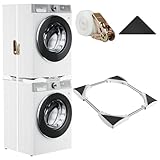 Washer Dryer Stacking Kit for 22–27 Inch Stacking Kit for Washer And Dryer Stackable Adjustable Kit for Dryer Machine and Washing with Ratchet Strap Space Saving Laundry Stacker for Laundry Rooms