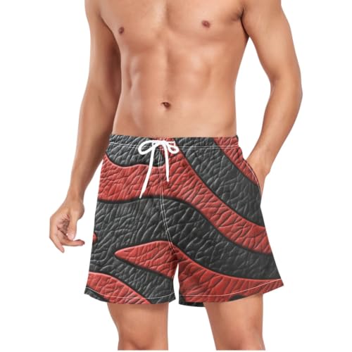 Bañador Quick Dry burdeos de cebra para hombre con tejido repelente al agua 4