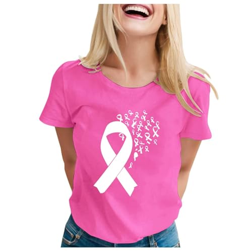 Womens Shirts Breast Cancer Awareness Support Shirt Pink Ribbon Breast Cancer Survivor Gifts Inspirational Tees - image 1