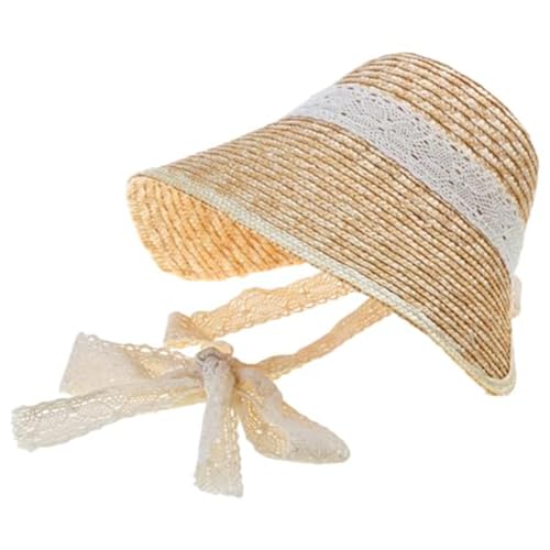 Chapeau de paille femme Lolita vintage pour se protéger du soleil avec élégance à la plage