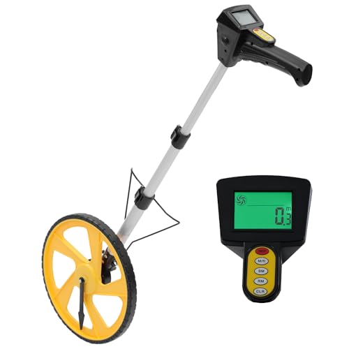 TOPWAY Digital Distance Measuring Wheel 9999.9m with Telescopic Handle 70-100cm, LCD Display and Storage Bag, for Measuring Road Land Trundle Wheel 311194