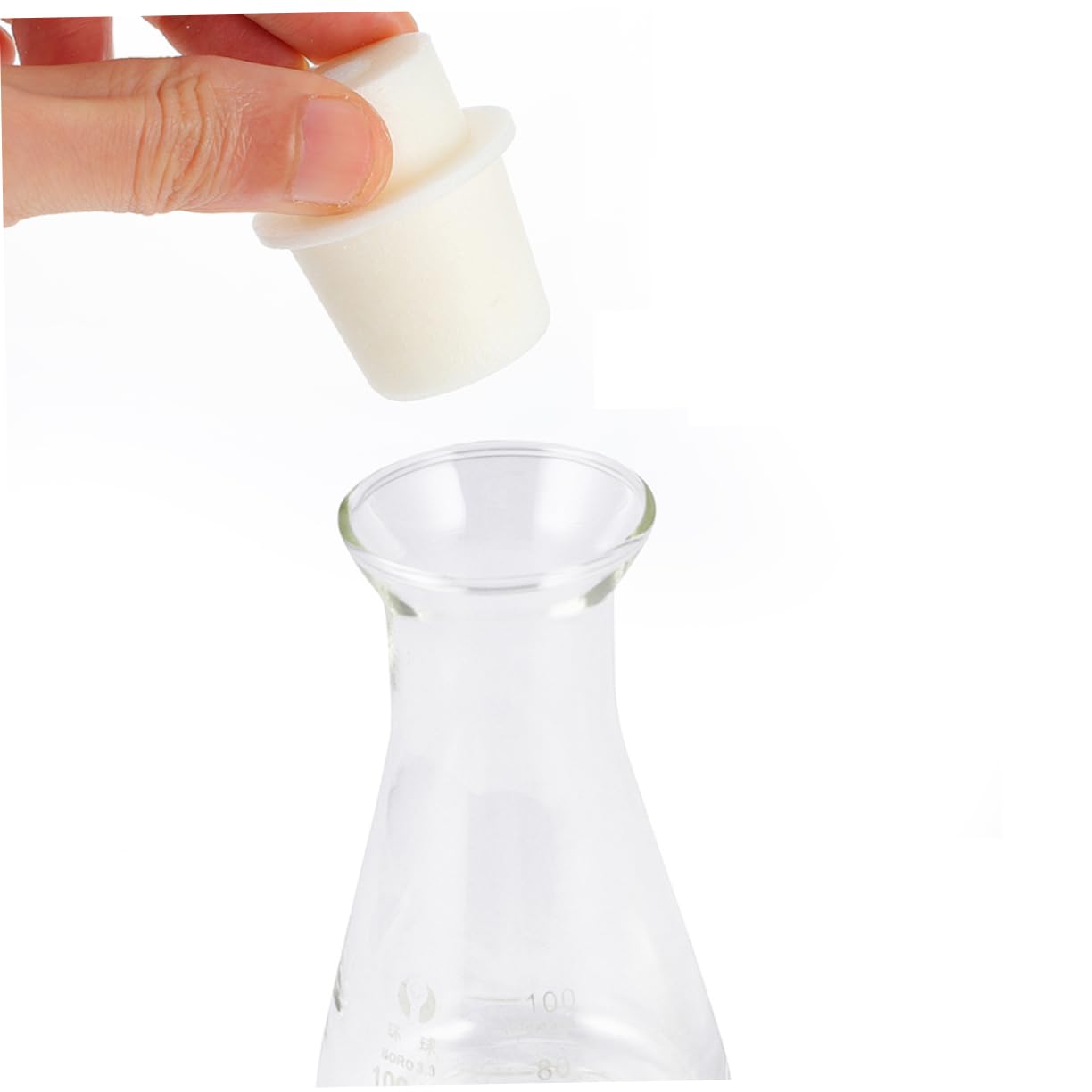 5pcs Erlenmeyer Flask Sealing Plugs Glass Bottle Plugs Silicone Stoppers Lab Equipment Test Tube Holder