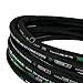 Haichy Hydraulic Hose Coiled 3118 PSI Rubber Hydraulic Hose with 2 High-Tensile Steel Wire Braid, Hydraulic Oil Flexible Hose (3/4 in x 100 ft)